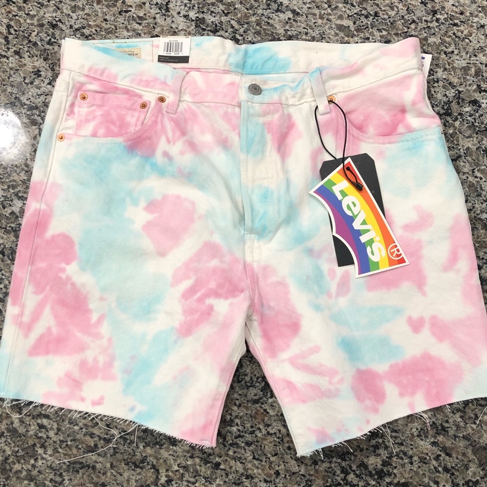 LEVI’S 501 tie dye shorts - Picture 1 of 5